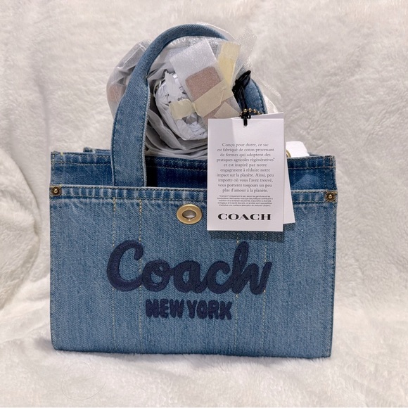Coach Handbags - Coach CR659 NWT Denim Cargo Tote in Blue Indigo